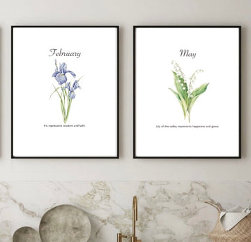 Watercolor Birth Flower