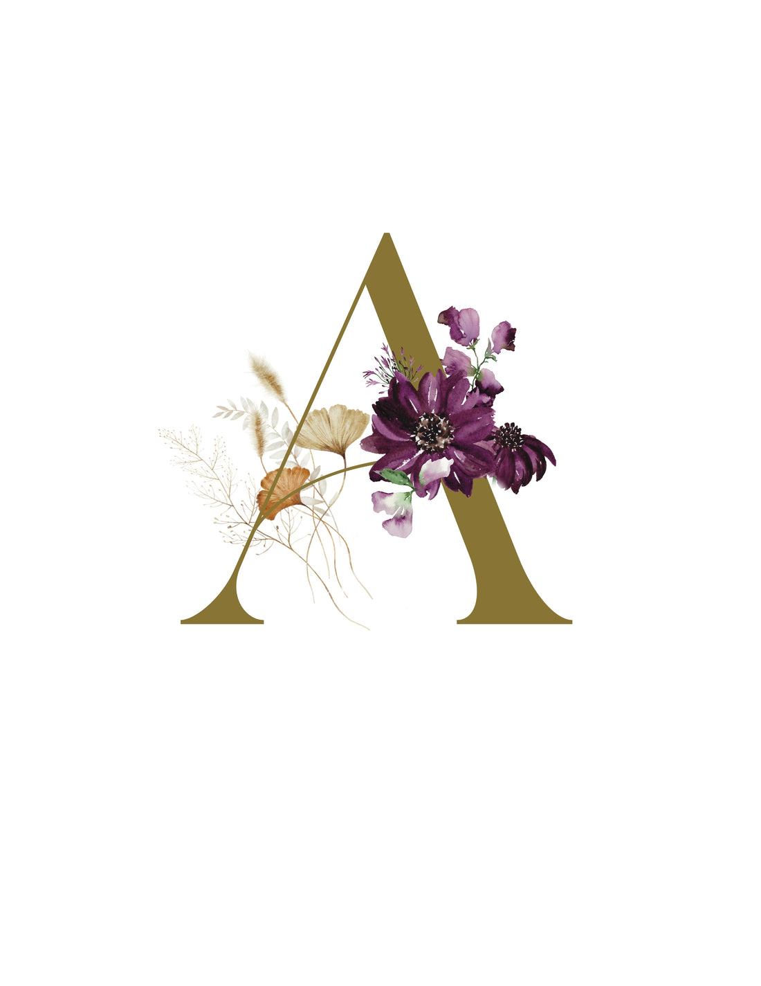 Floral Letter A -Z